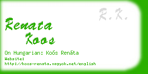 renata koos business card